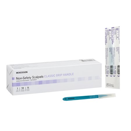 Scalpel McKesson Stainless Steel / Plastic Classic Grip Handle Sterile Disposable