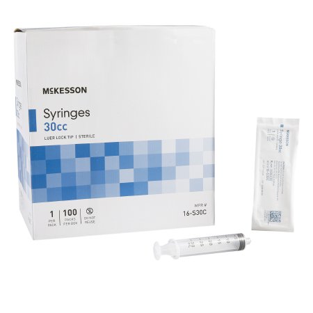 General Purpose Syringe McKesson 30 mL Luer Lock Tip Without Safety