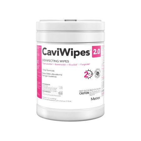 CaviWipes™ 2.0 Surface Disinfectant Premoistened Manual Pull Wipe Canister Alcohol Scent NonSterile