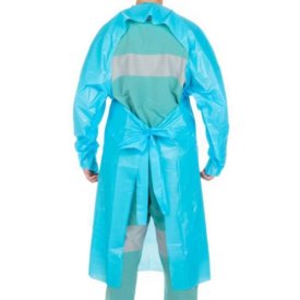 Protective Procedure Gown Cardinal Health™ One Size Fits Most Blue NonSterile Not Rated Disposable