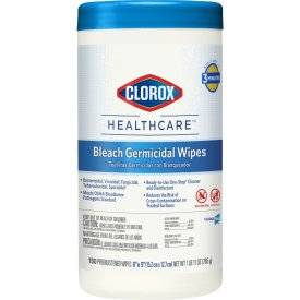 Clorox Healthcare® Surface Disinfectant Cleaner Premoistened Bleach Germicidal Manual Pull Wipe 150 Count Canister Floral Scent NonSterile