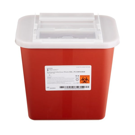 McKesson Prevent® Biohazard Infectious Waste Sharps Container 2GL