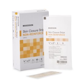 Skin Closure Strip McKesson Nonwoven Material Flexible Strip Tan