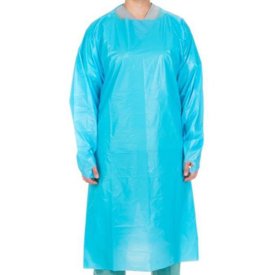 Protective Procedure Gown Cardinal Health™ One Size Fits Most Blue NonSterile Not Rated Disposable