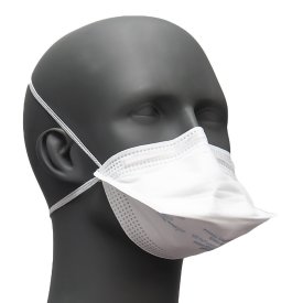 Particulate Respirator / Surgical Mask ProGear® Medical N95 Flat Fold Pouch Elastic Strap White NonSterile ASTM Level 3 Adult